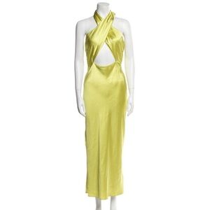 Simon Miller Yellow Yabba Cutout Halter Dress